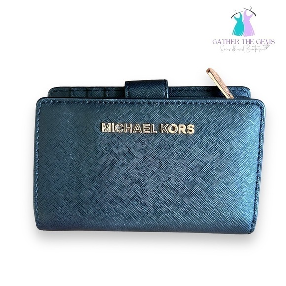 MICHAEL Kors Emmy Dome Satchel Handbag with Medium Crossgrain Leather Wallet - Picture 9 of 11